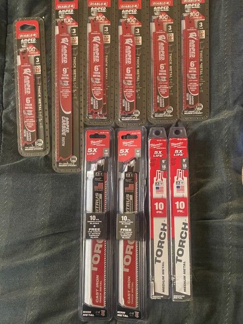 Milwaukee And Diablo Sawzall Blades