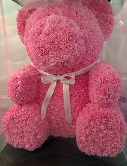 Oso de Rosas rosadas