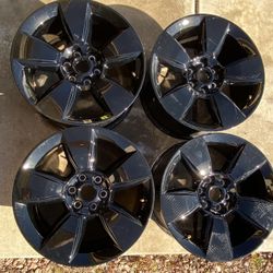 Set Of 4 All black Glossy Chevy Wheels