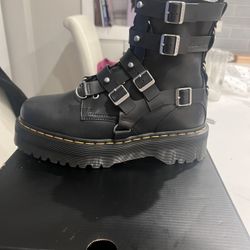 Dr. Martens x The Great Frog London Jadon harness black leather platform boots