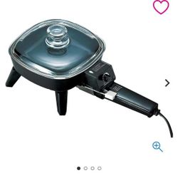 Brentwood SK-45 6-inch Non-Stick Electric Skillet with Glass Lid, Black