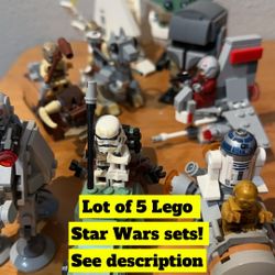 Lot Of 5 Lego Star Wars Sets. Out Of Print Microfighters!