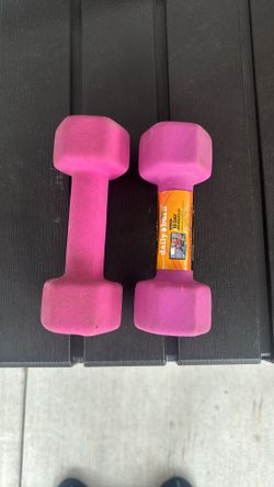 5Lb Pink Dumbbell Set Of 2