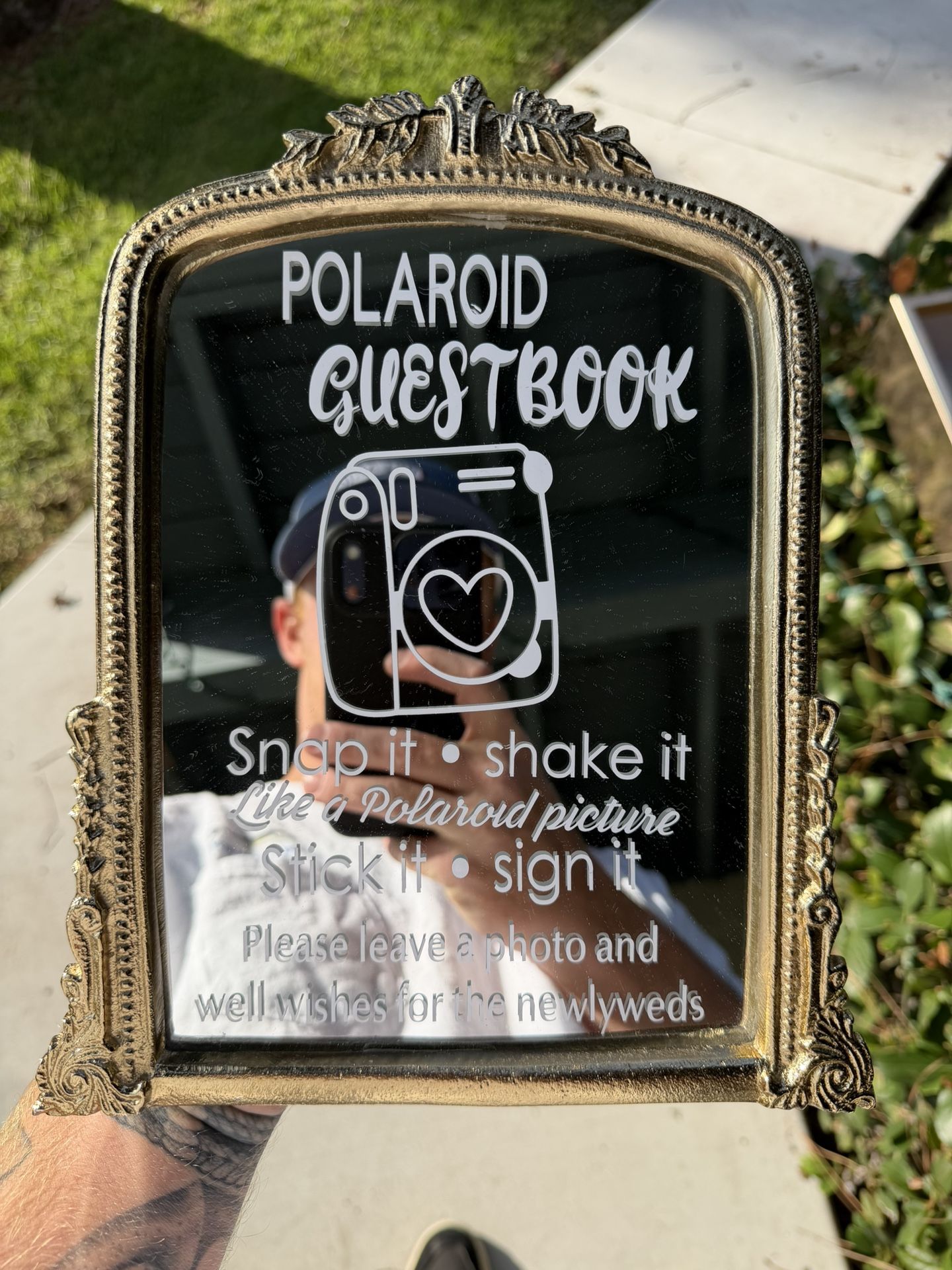 Polaroid Guest Book Mirror 