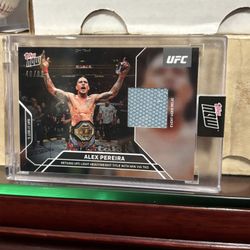 2024 UFC TOPPS NOW Alex Pereira UFC Event Used Mat Relic /99