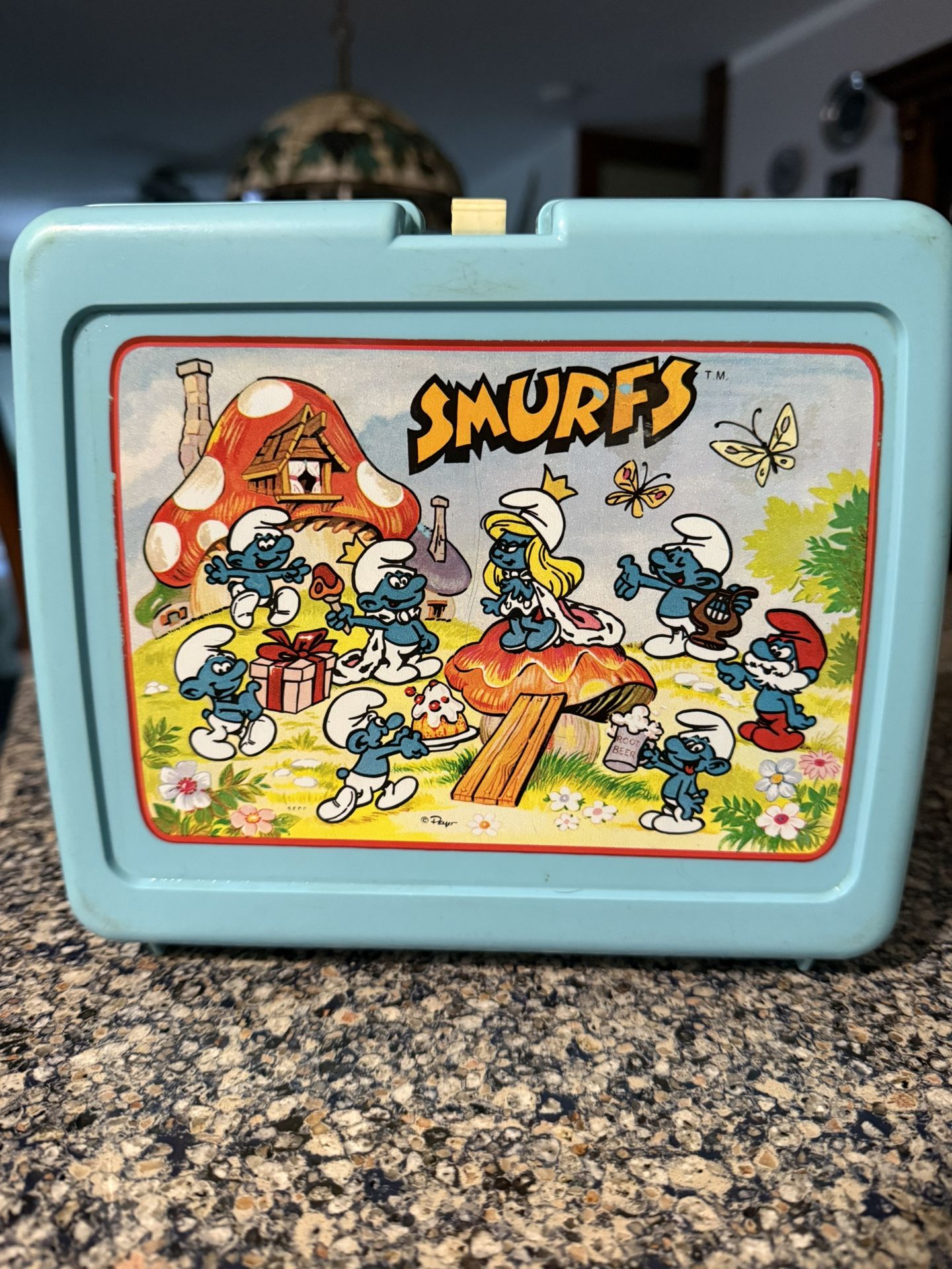 Vintage Smurfs Plastic Lunchbox