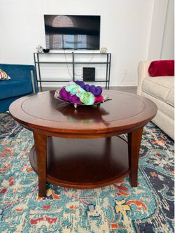 Round Two-Tiered Coffee Table