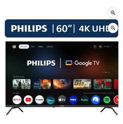 Philips 60” Class 4K Ultra HD (2160p) Google Smart LED TV (60PUL7555/F7)