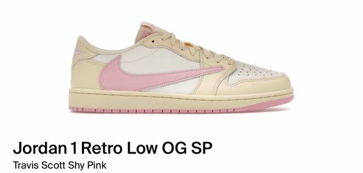 Jordan 1 low Travis Scott shy pink