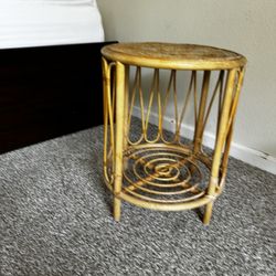 Boho Wicker Nightstand/Table