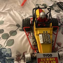 Preloved Vintage Tyco Turbo Outlaw RC Car With Remote 