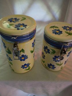 2pcs Flower Canisters