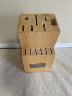 Cuisinart Wood Block Replacement Only 13 slots Set Empty Storage Holder