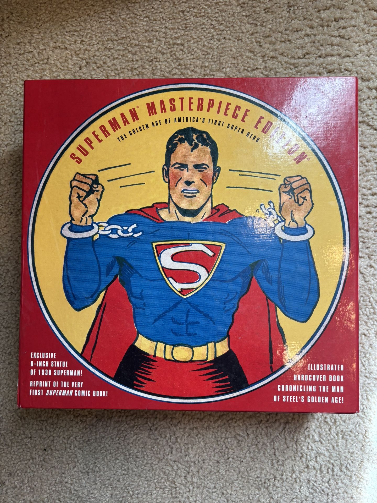Chronicle Superman Masterpiece Edition Hardcover Comic Book 8" Statue With Box - Superman Masterpiece Edition - Superman Collection- Superman Toys  