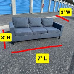 Light Blue Sofa/ Couch.. Free Delevery!!