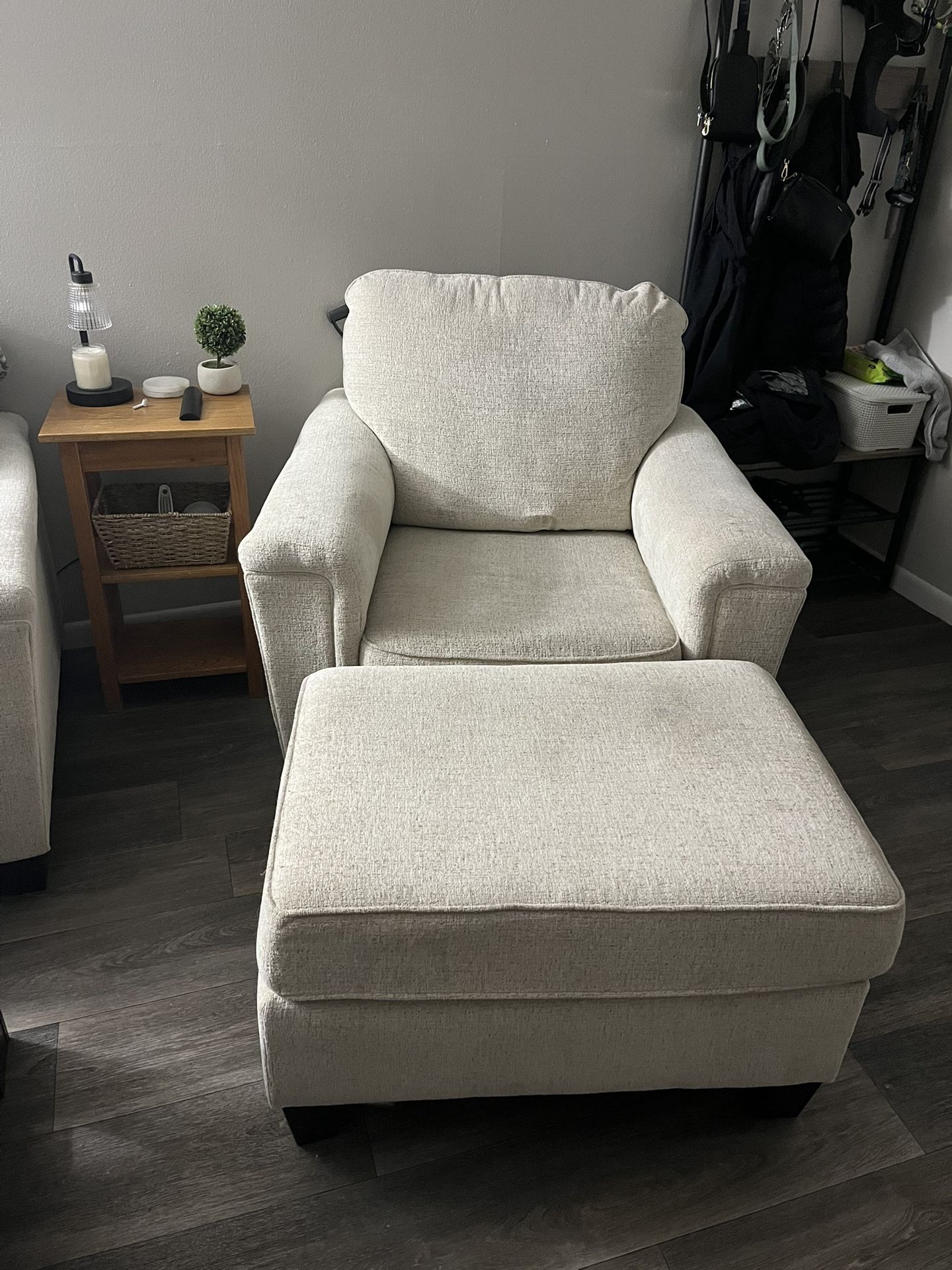 Loveseat, Chair, And Ottoman
