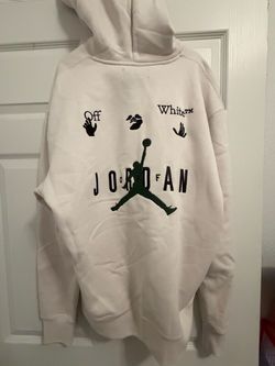 Air Jordan x off white phantom Black Forest Green Hoodie Size L