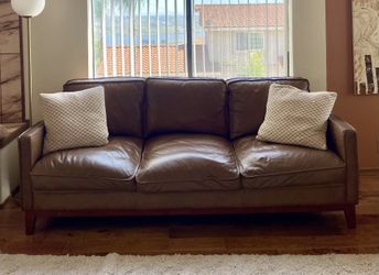 Faux Leather Couch