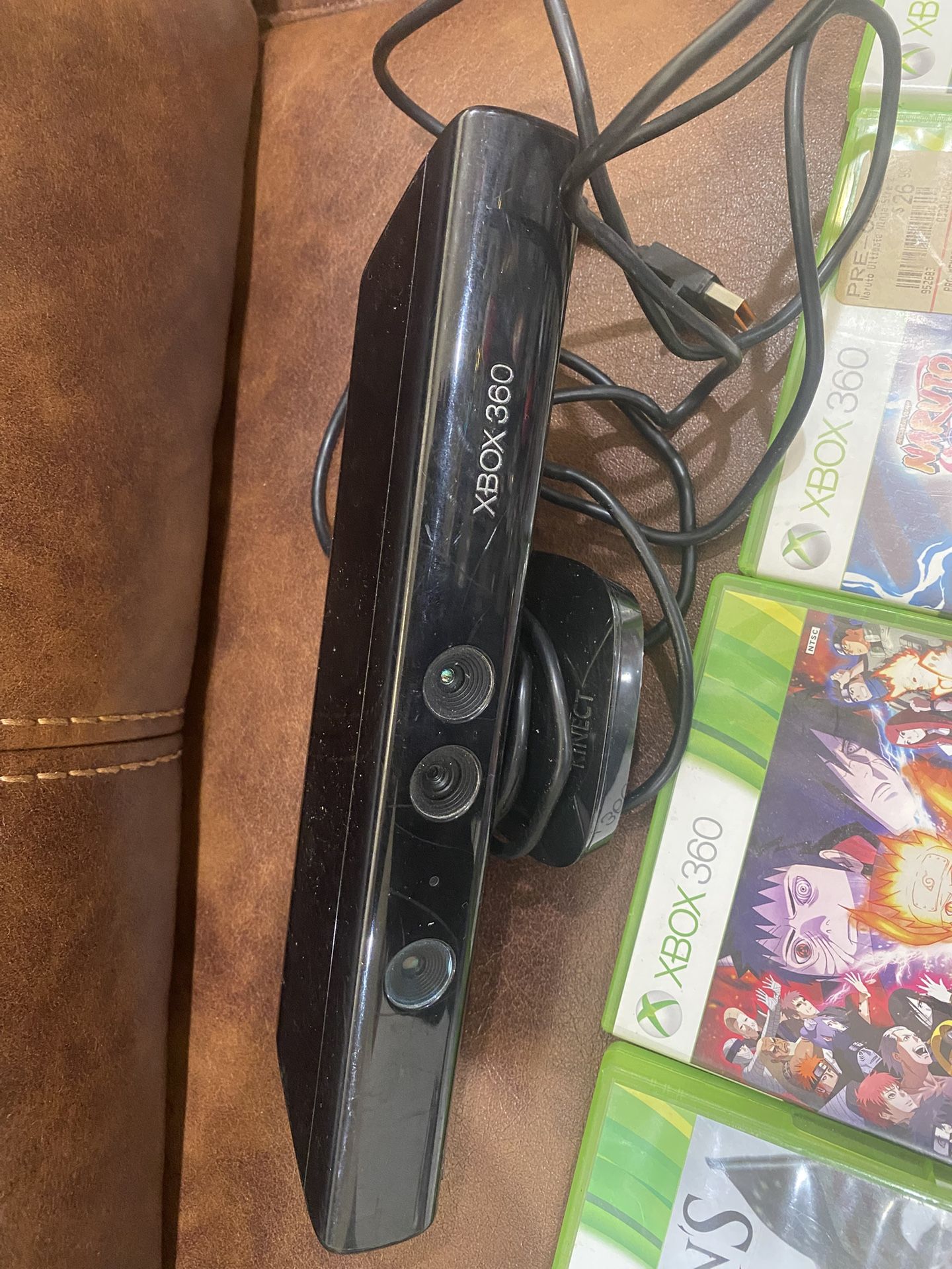 Microsoft Xbox 360 Kinect Sensor Bar And Games