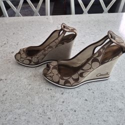 NEW Coach Tarrah Wedge Sandals