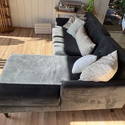 Dark Grey Joybird Korver Apartment Sectional Sofa 