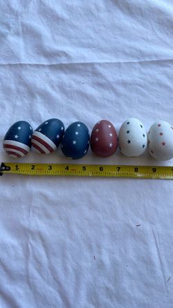 Patriotic Decorative Eggs Set of 6
