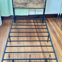 LIKIMIO Twin XL Bed Frames with Drawer