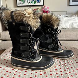 sorel joan of arc waterproof suede snow boots