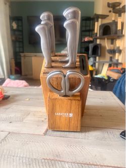 Sabatier Knife Set with Wood Block