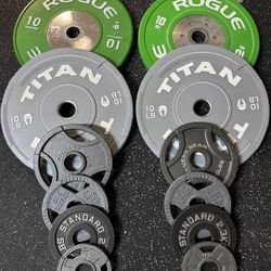 Rogue - Set Of Competition Bumper Plates & Iron Change Plates