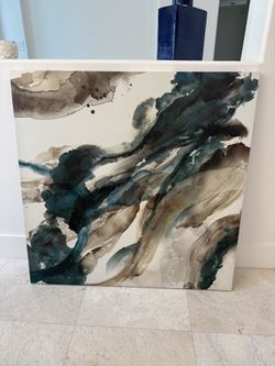 Large Modern Abstract Canvas Wall Art – 48” x 48”