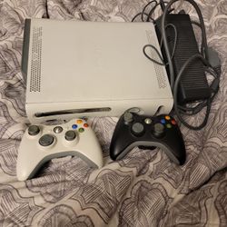 Xbox 360 W/ 2 Controllers and All wires