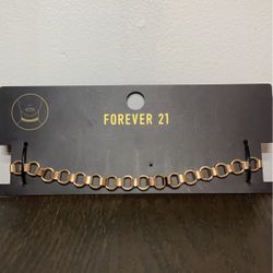 Forever 21 Gold Choker Necklace (New)