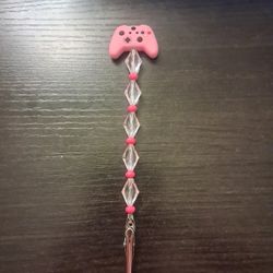 Pink Xbox Controller Beaded Roach Clip