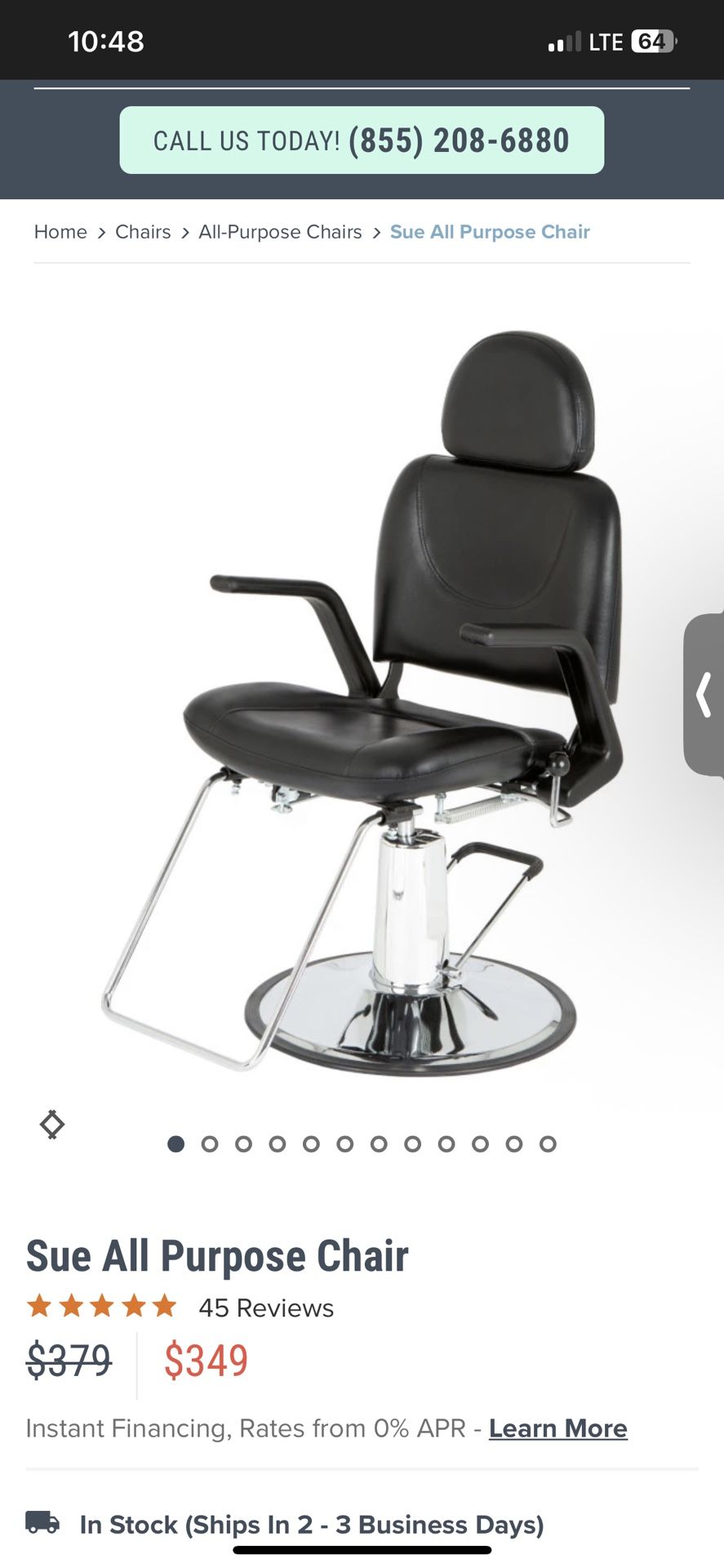 All Purpose Salon Or Barber Chair! Reclining