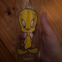 Tweety Bird Glass Cup Pepsi 