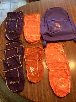 Crown Royal Backpack and 17 bags $60.00