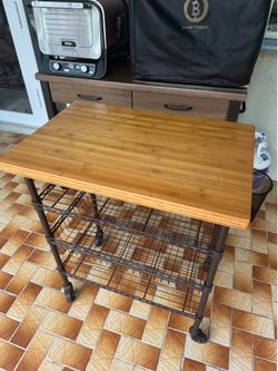 Butcher block cart
