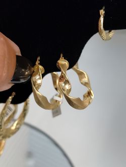 Twisted Gold Earrings