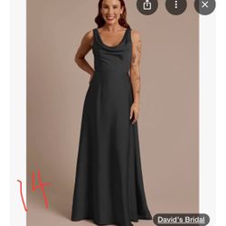 Black Formal Dress, Prom, Bridesmaid Size 14