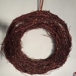 Copper Color Grapevine Hanging Wreath