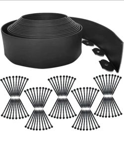 Garden Edging Borders 66FT,Landscape Edging Black[Extra Tall 4IN High] with 100pcs Stakes,Lawn Edging Border Flexible Garden Edge