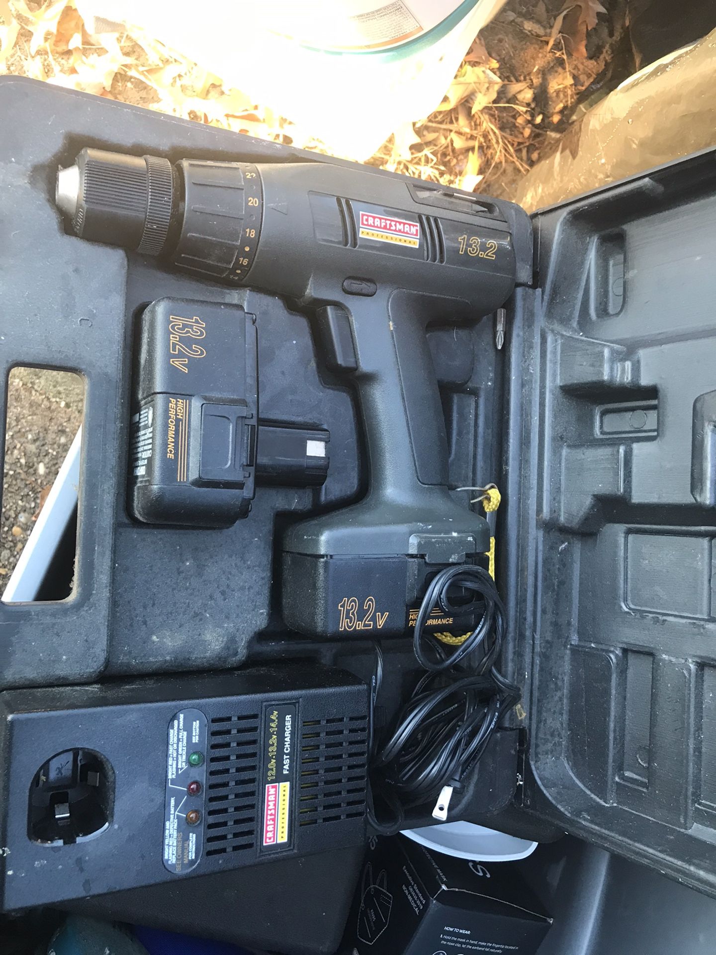 Nice High Powered Craftsman Drill In Karrie In Case With Batteries And Chargers Only $50