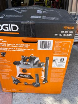 RIDGID 14 Gallon 6.0 Peak HP NXT Shop Vacuum Wet Dry Vac with Fine Dust Filter