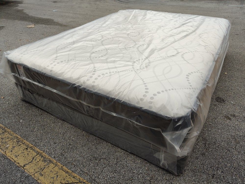 NEW MATTRESS QUEEN SIZE PLUSH AND BOX 2pcs 🚚🚚🚚🚚
