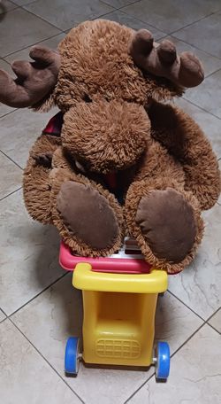 Little Tikes Shopping Cart w/food And Moose