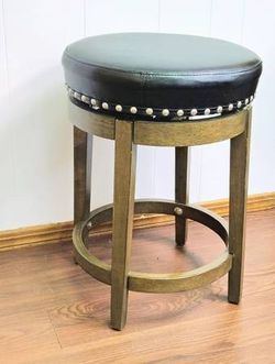 24×17 Lexicon Kenware Faux Leather Swivel Counter Stool