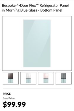 Samsung Bespoke 4-Door Flex™ Refrigerator Panel in Morning Blue Glass - Bottom Panel