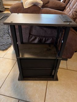 2 Led Table with Built-In Power Outlet and USB Ports