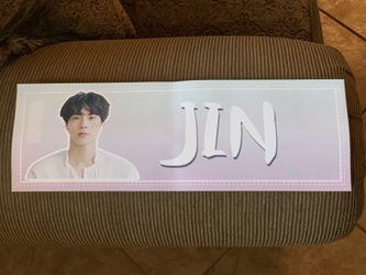 BTS Jin slogan banner